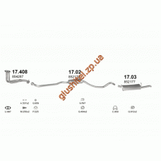 Труба колекторна Опель Аскона (Opel Ascona) 81-88 1.3S (17.408) Polmostrow алюмінізірованний
