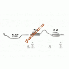 Труба колекторна Опель Рекорд Е (Opel Rekord E) 1.8 N 82-86 (17.509) Polmostrow алюмінізірованний