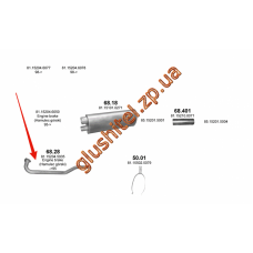 Труба приймальна MAN L2000/M2000L din 47101 93- (68.28) Polmostrow алюмінізірованний