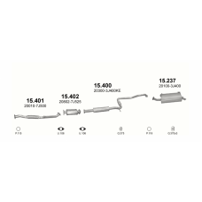 Труба глушника прийомна Ниссан Примера (Nissan Primiera) 2.0i 16V 06/99-01/02 (15.401) - Polmostrow