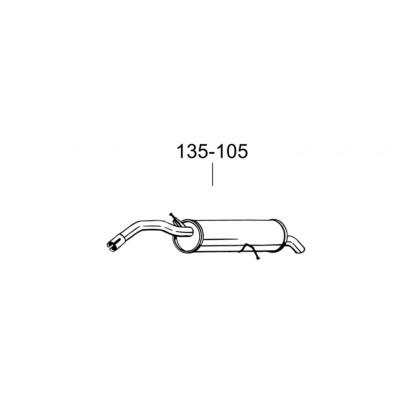 Глушник Ситроен Ц4 (Citroen C4) 10 (135-105) Bosal алюмінізований