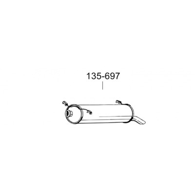 Глушник Сітроен Ксантія (Citroen Xantia) 1.8-2.0 16V 95 (135-697) Bosal 04.57 алюмінізірованний