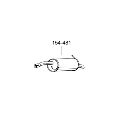 Глушник Форд Фієста (Ford Fiesta) 1.4/1.6 TD 08-12 (154-481) Bosal 08.667 алюмінізований