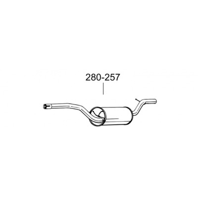 Резонатор Форд Фокус (Ford Focus) 1.6i DOHC 16V 98- (280-257) Bosal 08.390 алюмінізірованний