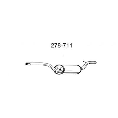 Резонатор Форд Фокус (Ford Focus)/Мазда 3 (Mazda 3)/Вольво С40 (Volvo S40) 1.6 TDCi, 1.8 TDCi 04- (286-605) Bosal 08.539 алюмінізірованний