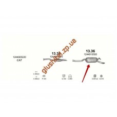 Глушник Мерседес Е250 (Mercedes E250) - Мерседес В124 (Mercedes W124) 2.5 D 93-95 (13.36) Polmostrow алюмінізірованний