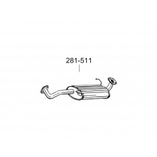 Глушник Ісузу Трупер (Isuzu Trooper)/Опель Монтерей (Opel Monterey) 91-98 (281-511) Bosal алюмінізірованний