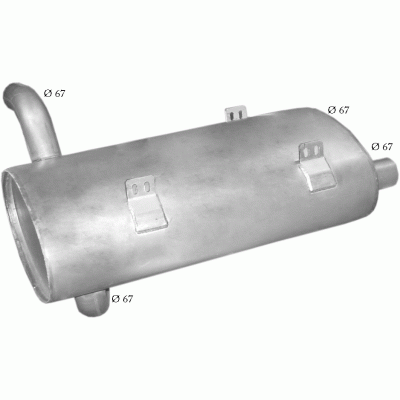 Глушник Мерседес 303 (Mercedes 303) 1.40022 (69.67) Polmostrow алюмінізований