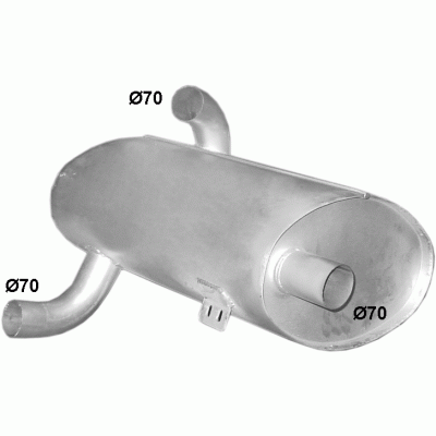 Глушник Мерседес 303 (Mercedes 303) din 1.40013 (69.101) Polmostrow алюминизированный