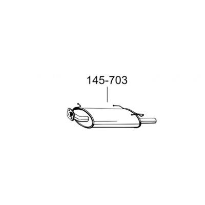 Глушник Ніссан Максима QX MK IV (Nissan Maxima QX MK IV) 94-00 (145-703) Bosal 15.61 алюмінізірованний