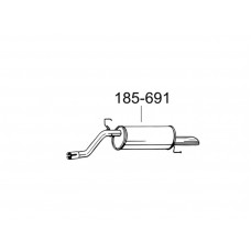 Глушник Опель Корса Д (Opel Corsa D) 06- (185-691) Bosal 07.442 алюмінізірованний