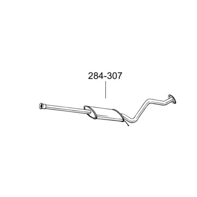 Глушник передній Хюндай Гетз (Hyundai Getz) 02-03 (284-307) Bosal 10.70 алюмінізірованний