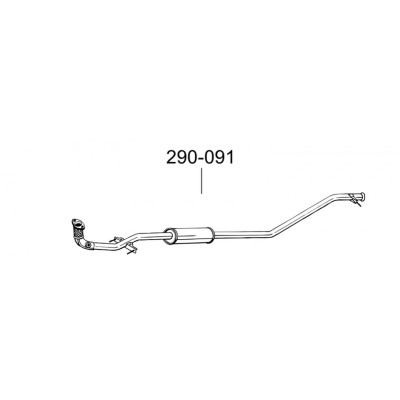 Глушник передній Хюндай I10 (Hyundai I10) 08- (290-091) Bosal алюмінізірованний