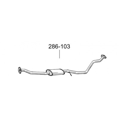 Глушник передній Киа Рио (KIA Rio) 02- (286-103) Bosal алюмінізований