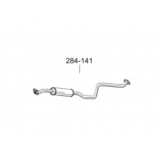 Глушник передній Мазда 323Ф (Mazda 323F) 1.5i 16V 98-03 (284-141) Bosal 12.192 алюмінізірованний