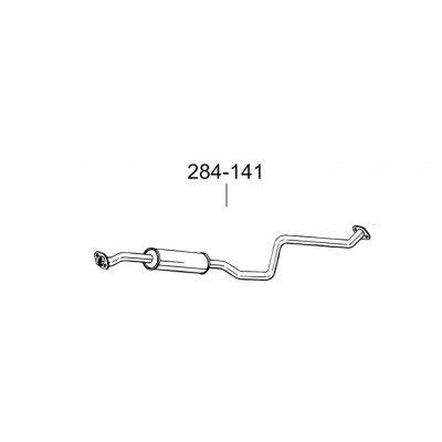 Глушник передній Мазда 323Ф (Mazda 323F) 1.5i 16V 98-03 (284-141) Bosal 12.192 алюмінізірованний