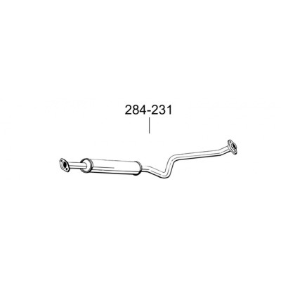 Глушник передній Ніссан Прем'єра (Nissan Primera) 02-07 2.0i (284-231) Bosal 15.41 алюмінізірованний