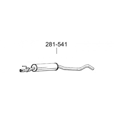 Глушник передній Опель Корса (Opel Corsa)/Опель Тігра (Opel Tigra) 1.6-16V/GSI kat 93-97 (281-541) Bosal 17.133 алюмінізірованний