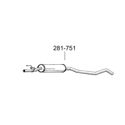 Глушник передній Опель Корса Б (Opel Corsa B) 1.0i 12V kat 96 (281-751) Bosal 17.293 алюмінізірованний