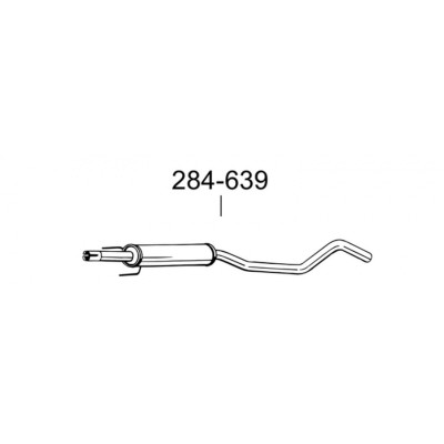 Глушник передній Опель Корса Ц (Opel Corsa C) 00- (284-639) Bosal алюмінізований