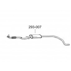 Глушник передній Опель Корса Д (Opel Corsa D) 1.0i 12V 06 (293-007) Bosal 17.348 алюмінізованний