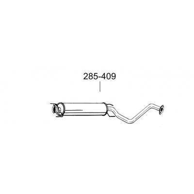 Глушник передній Опель Вектра B (Opel Vectra B) 95-03 (285-409) Bosal 17.281 алюмінізірованний