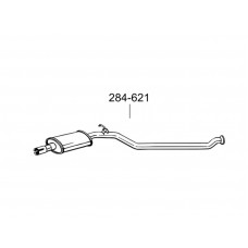 Глушник передній Пежо 206 (Peugeot 206) CC 2.0i-16V 00-07 (284-621) Bosal 19.242 алюмінізірованний