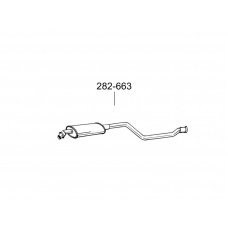 Глушник передній Сітроен ZX (Citroen ZX)/Пежо 306 (Peugeot 306) 1.4i; 1.6i; 1.8i; 1.5D; 1.9D 91-98 (282-663) Bosal 04.06 алюмінізірованний