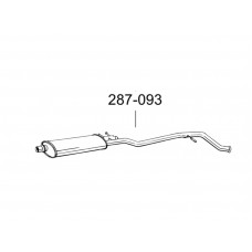 Глушник передній Пежо 406 (Peugeot 406) 2.0 -16V 99-03 (287-093) Bosal 19.192 алюмінізірованний