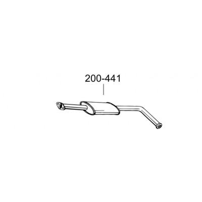 Глушник передній Рено Кліо (Renault Clio) 1.2i; 1.4i kat 90-98 (200-441) Bosal 21.10 алюмінізірованний