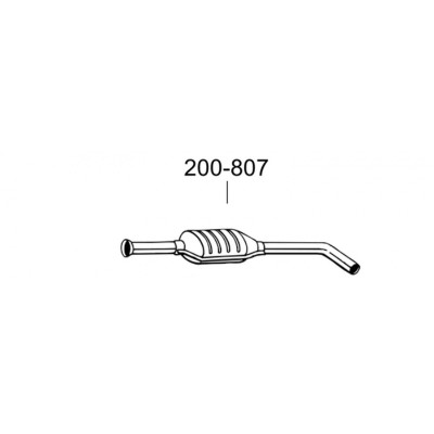 Глушник передній Рено Меган (Renault Megane)/Рено Сценік I (Renault Scenic I) 1.4i 16V 99-02 (200-807) Bosal 21.266 алюмінізірованний