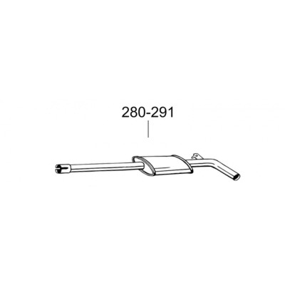 Глушник передній Рено Меган III (Renault Megane III) 08- (280-291) Bosal алюмінізований