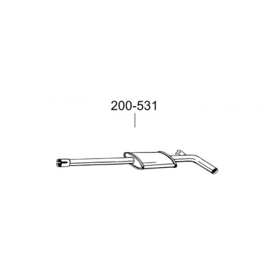 Глушник передній Рено Модус (Renault Modus) 04- (200-531) Bosal алюмінізований