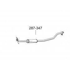 Глушник передній Сузукі Сплеш (Suzuki Splash) 07-/Опель Агіла (Opel Agila) 08- (287-347) Bosal 25.16 алюмінізірованний