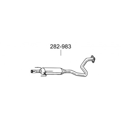 Глушник передній Тойота Пріус (Toyota Prius) 03-09 (282-983) Bosal 26.00 алюмінізірованний