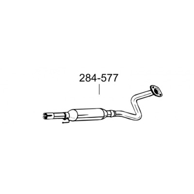 Глушник передній Тойота Корола/Корола Версо (Toyota Corolla/Corolla Verso) 1.4/1.6 01-07 (284-577) Bosal 26.37 алюмінізований