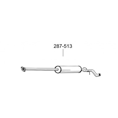 Глушник передній Вольво С80 (Volvo S80) 2.0/2.4 D/2.4/2.5 D - 98-00 (287-513) Bosal 31.249 алюмінізірованний