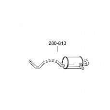 Глушник Рено Меган, Сценик (Renault Megane, Scenic) 02-10 (280-813) Bosal 21.296 алюмінізірованний