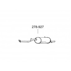 Глушник задній Субару Імпреза (Subaru Impreza) 1.6/1.8 93-00 (278-927) Bosal 46.11 алюмінізірованний
