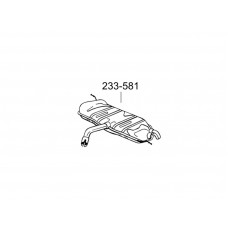 Глушник задній Фольксваген Тоуран (Volkswagen Touran) 1.6I 03-05 (233-581) Bosal 30.150 алюмінізірованний