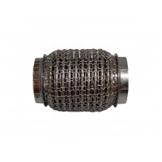 Гофра глушника 45x100 посилена Interlock кольчуга (3 шари, короткий фланець/нерж.сталь) Walline