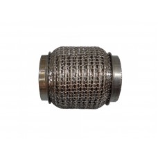 Гофра глушника 55x100 посилена Interlock кольчуга (3 шари, короткий фланець/нерж.сталь) Walline