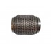 Гофра глушника 64x120 посилена Interlock кольчуга (3 шари, короткий фланець/нерж.сталь) Walline
