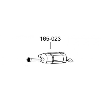 Глушник Хюндай i10 (HYUNDAI i10) 1.2 HATCHBACK 08-11 (165-023) Bosal 10.75 алюмінізірованний