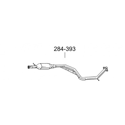 Резонатор Мазда 5 (Mazda 5) 1.8/2.0 05-10 (284-393) Bosal 12.21 алюмінізірованний