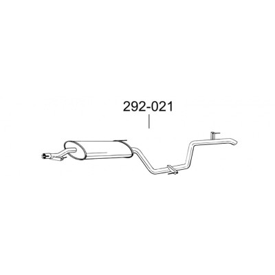 Глушник Мерседес В200 (Mercedes V200) 99-03 (292-021) Bosal алюмінізований