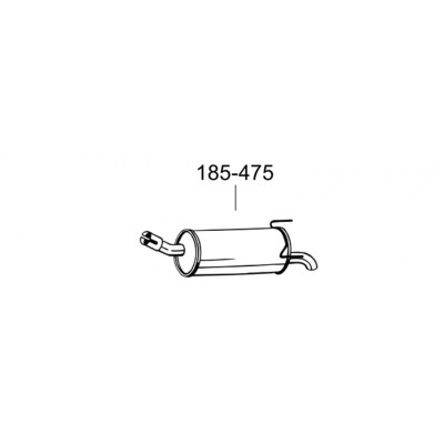 Глушитель Опель Астра Х (Opel Astra H) 04- (185-099) Bosal алюминизированный