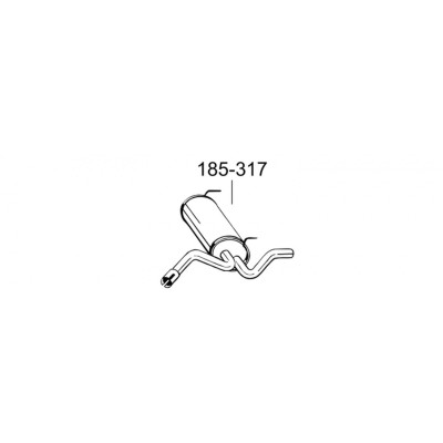 Глушник Астра J (Opel Astra J) 09- (185-231) Bosal алюмінізований