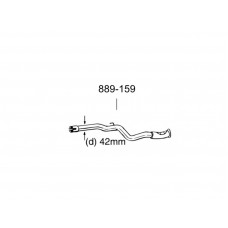 Труба средняя Пежо 106 (Peugeot 106) 1.0i/1.1i kat 91-96 (889-159) Bosal 19.260 алюминизированный