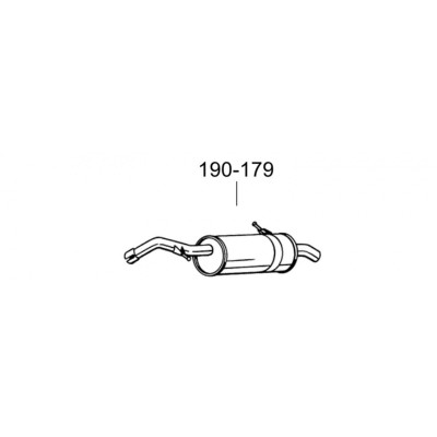Глушник Пежо 207 (Peugeot 207) 1.4i/1.6i 16V 07-13 (190-183) Bosal 19.182 алюмінізований
